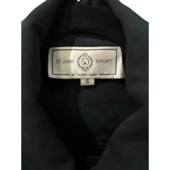 St. John by Marie Gray Button-Down Black Sport shacket sueded Size S - Picture 10 of 10